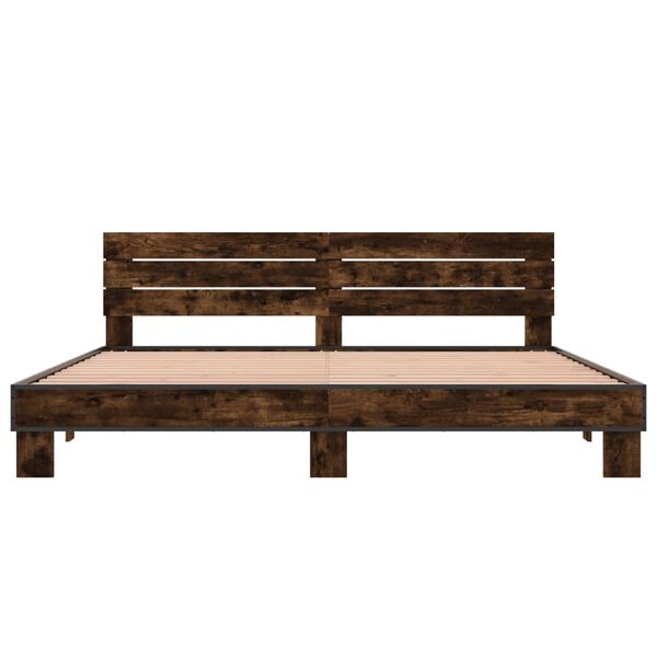 vidaXL Estrutura de cama 200x200 cm derivados madeira/metal