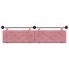 vidaXL Cabeceira Suspensa Rosa 210 x 55 x 5 cm Veludo