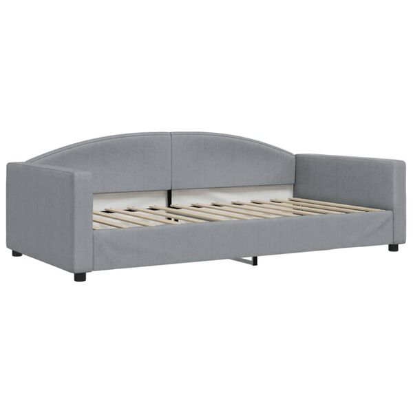 vidaXL Sof&aacute;-cama com colch&atilde;o 100x200 cm tecido cinzento-claro