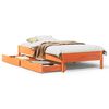 vidaXL Cama sem colch&atilde;o 100x200 cm pinho maci&ccedil;o castanho-mel