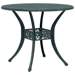 vidaXL Mesa de jardim &Oslash;90x75 cm alum&iacute;nio fundido verde