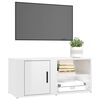 vidaXL Móvel de TV 80x31,5x36 cm derivados de madeira branco brilhante