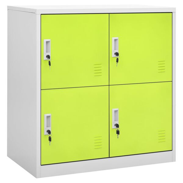 vidaXL Cacifos 2 pcs 90x45x92,5 cm aço cinzento-claro e verde