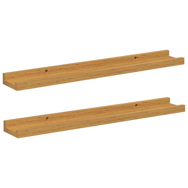 vidaXL Prateleira de Parede com prateleira 2 pcs Bege 60 x 9 x 3 cm