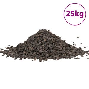 vidaXL Gravilha de basalto 25 kg 5-8 mm preto