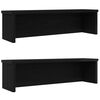 vidaXL Racks de cozinha empilh&aacute;vel 2 pcs preto 60x15x16 cm