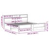 vidaXL Estrutura da Cama Castanho 200 x 200 cm Madeira processada