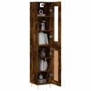 vidaXL Arm&aacute;rio alto 34,5x34x180cm madeira processada carvalho fumado