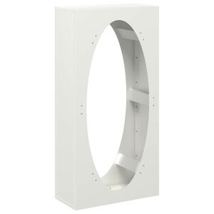 vidaXL Suporte para lenha 50x23x100 cm a&ccedil;o laminado a frio branco