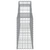 vidaXL Cestos gabi&atilde;o arqueados 11pcs 300x30x60/80 cm ferro galvanizado