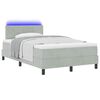 vidaXL Cama Box Spring LED com led Cinzento-claro 120 x 190 cm Veludo