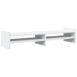 vidaXL Suporte para monitor 100x27x20 cm derivados de madeira branco