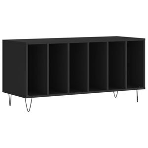 vidaXL Arm&aacute;rio para discos 100x38x48 cm derivados de madeira preto