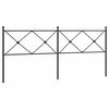 vidaXL Cabeceira de substitui&ccedil;&atilde;o 200 cm metal preto