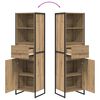 vidaXL Gabinete de Livros Carvalho Artesanal 43 x 36 x 150.5 cm