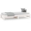 vidaXL Estrutura sof&aacute;-cama de puxar 2x(90x190) cm pinho maci&ccedil;o branco
