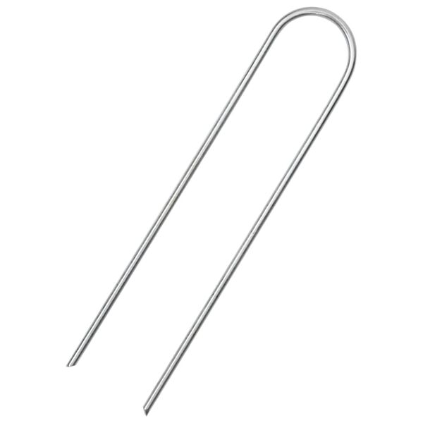 vidaXL Estacas de chão em forma de U 50 pcs 15x3,5 cm aço galvanizado