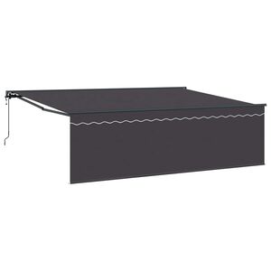 vidaXL Toldo retr&aacute;til Antracite 450 &times; 350 cm Poli&eacute;ster e Alum&iacute;nio