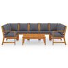 vidaXL 9 pcs conjunto lounge de jardim c/ almofad&otilde;es ac&aacute;cia maci&ccedil;a