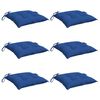 vidaXL Almofad&otilde;es de cadeira 6 pcs 40x40x7 cm tecido oxford azul