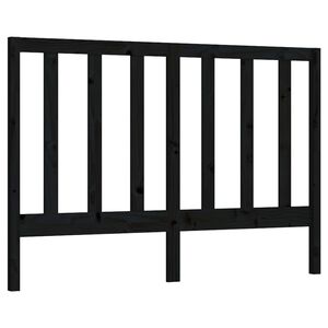 vidaXL Cabeceira de cama 146x4x100 cm pinho maci&ccedil;o preto
