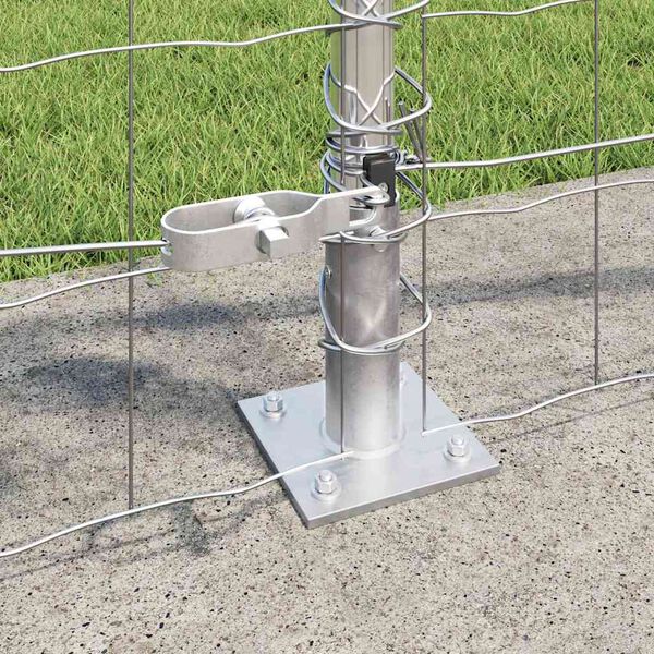 vidaXL Cerca com Poste Prateado 1 x 10 m A&ccedil;o