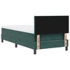 vidaXL Cama Box Spring LED Verde Escuro 100 x 200 cm Veludo
