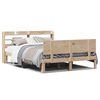 vidaXL Estrutura cama c/ cabeceira 120x190 cm pinho maci&ccedil;o