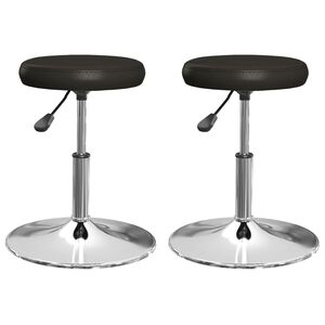 vidaXL Cadeiras de jantar 2 pcs couro artificial preto