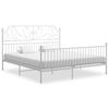 vidaXL Estrutura de cama metal 200x200 cm branco