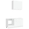 vidaXL Unidade de Cozinha LYON 5 pcs Branco Derivados de Madeira