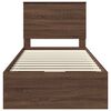 vidaXL Estrutura da Cama com cabeceira Carvalho Marrom 90 x 200 cm