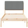 vidaXL Estrutura de Cama com Cabeceira Estofada Cinzento-claro