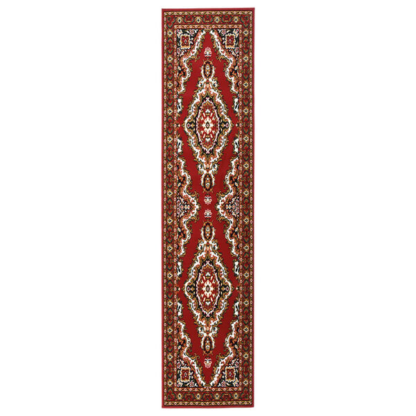 vidaXL Passadeira 100x450 cm polipropileno vermelho oriental
