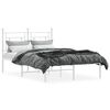 vidaXL Estrutura de cama com cabeceira 120x190 cm metal branco
