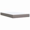 vidaXL Cama boxspring c/ colch&atilde;o 120x190cm tecido castanho-acinzentado