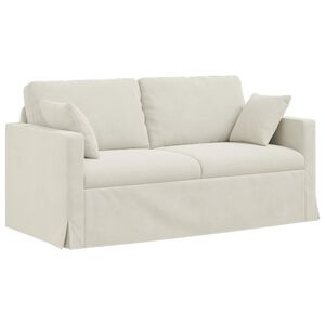vidaXL Sof&aacute; Creme 158 x 78 x 80 cm Veludo