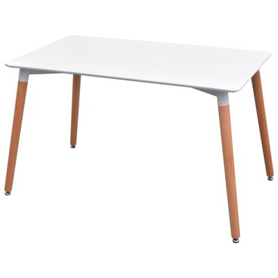 vidaXL 7 pcs conjunto de mesa e cadeiras de jantar branco/cinza-claro