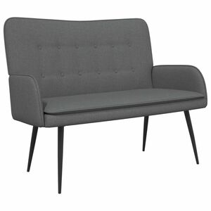 vidaXL Sof&aacute; para 2 Pessoas Cinzento-Escuro 115 x 61 x 87 cm Tecido
