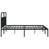 vidaXL Estrutura de cama com cabeceira 200x200 cm metal preto