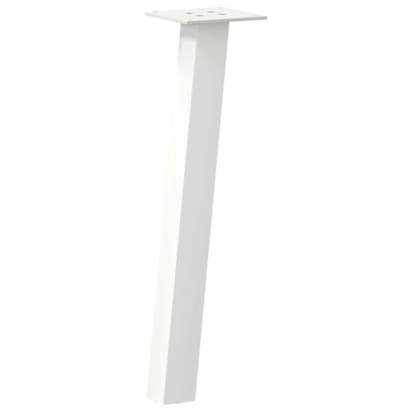 vidaXL Pés para mesa de centro 4 peças, branco, 42 cm, aço