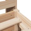vidaXL Cama com estante sem colchão 180x200 cm pinho maciço