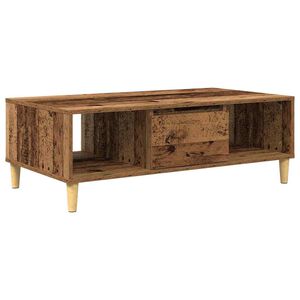 vidaXL Mesa de centro Madeira antiga 102 x 55 x 35 cm