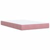 vidaXL Cama boxspring com colch&atilde;o 120x200 cm veludo rosa