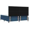 vidaXL Cama Box com colch&atilde;o com cabeceira Azul 200 x 200 cm tecido