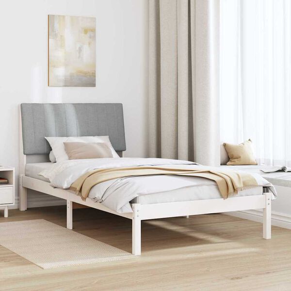 vidaXL Estrutura da Cama com cabeceira Branco 100 x 200 cm