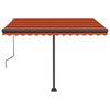 vidaXL Toldo autom&aacute;tico independente 300x250 cm laranja e castanho