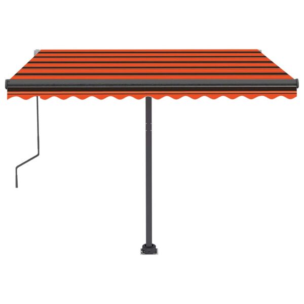 vidaXL Toldo autom&aacute;tico independente 300x250 cm laranja e castanho