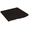 vidaXL Tampo de mesa 60x60x(2-4) cm carvalho tratado castanho-escuro