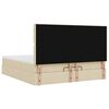 vidaXL Estrutura de cama otomana com colch&atilde;o tecido creme 160x200cm